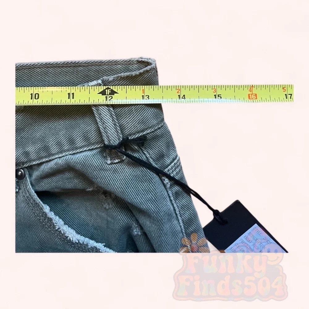 One Teaspoon Freebirds Jeans Military Super Khaki Distressed High Waist Size 26